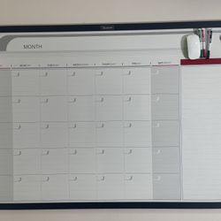 Whiteboard - Quartet Large Monthly Calendar