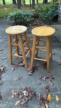 Pair of Wooden Bar Stools