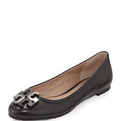 Tory Burch Lowell Ballet Flats North Leather Black Size 7.5