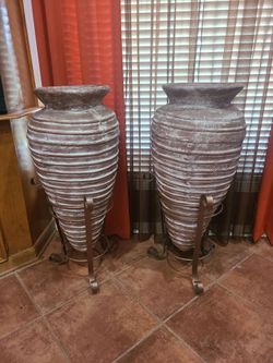 Large Terracotta Vase Decor