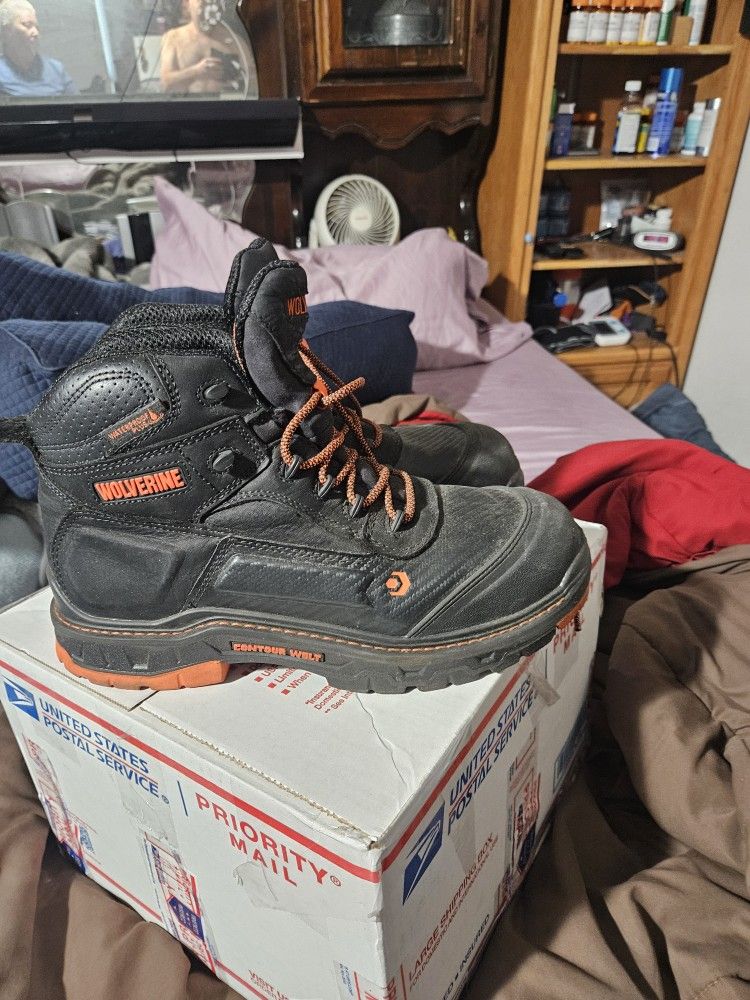 9 1/2 Wolverine Steel Toe Boots