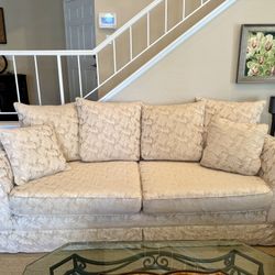 Cream Color 8’ Sofa