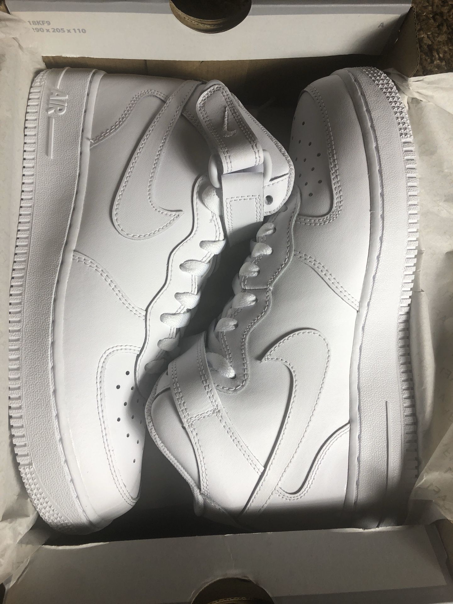 Nike Air Force 1 Mid White Kids Size 7