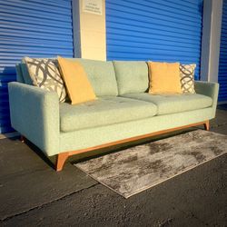 Turquoise Mid Century Modern Sofa