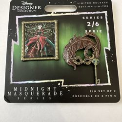 Disney Lady Tremaine Designer Collection Midnight Masquerade Pin Set Cinderella