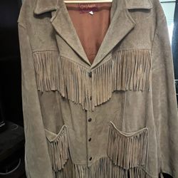 ☀️🌞  Vintage Suede Fringe Jacket 