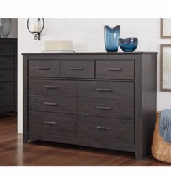 Ashley Brinxton Seven (7) Charcoal Dark Grey Drawer Dresser Furniture