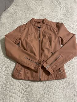 Pink Guess Faux Leather Jacket