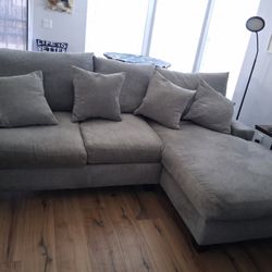 2 Pc Chaise Sectional L Shaped Down Sofa LIKE NEW