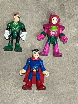 Imaginext DC Super Friends Action Figure Lot Superman Alex Luther Green Lantern