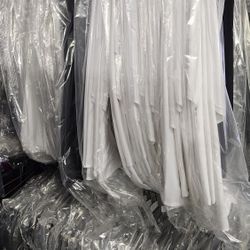 Table Cloths Poly 120"  Circles, And Banquet Black And White