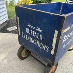 Vintage Buffalo Evening Newspaper Wagon 