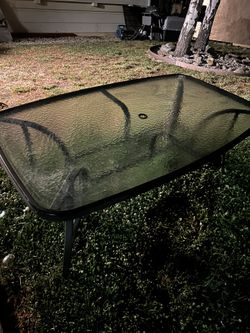 Glass Patio Table 