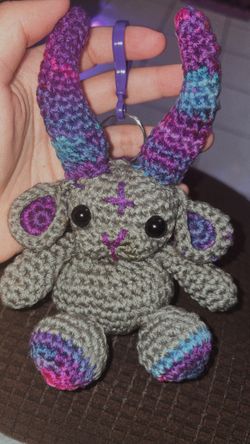 Crochet Baphomet Keychain
