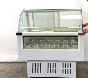 12 pan Ice Cream Gelato Display Dipping Cabinet freezer QBQ-188