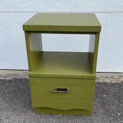 Vintage solid wood nightstand 16”w,26”h,14”d