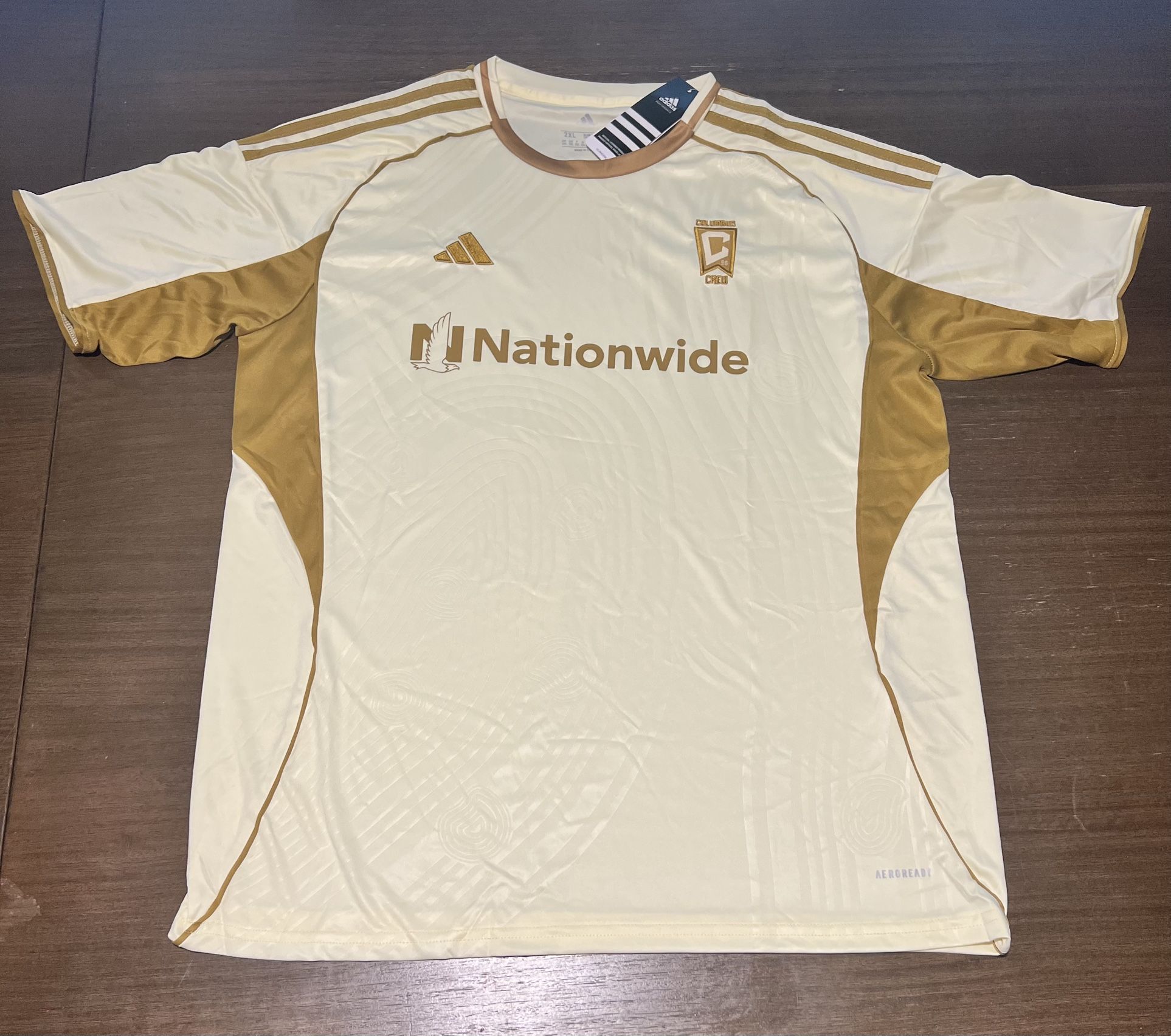 Columbus Crew 2XL XXL Adidas Soccer MLS Men Adult NWT New Short Sleeve USMNT USA