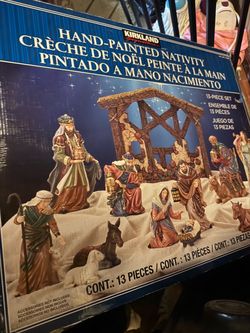 Kirkland Signature Hand-Painted Nativity Set 13-Piece big one