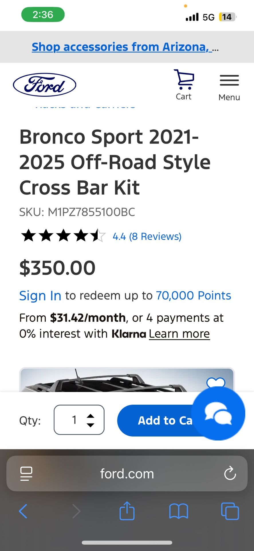 Bronco Sport Cross Bars
