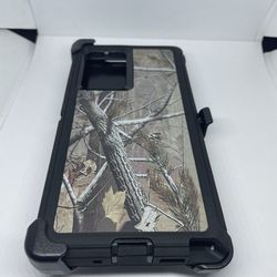 For Samsung Galaxy Note 20 Ultra Black Tree Camouflage Belt Clíp Case 