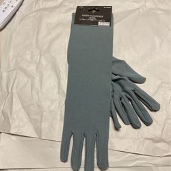 New Long Pair Of Gray Gloves For Halloween Costume