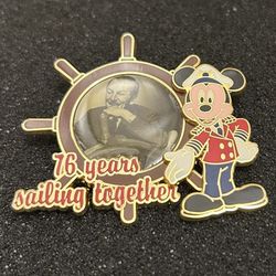 76 Years Sailing Together - Disney Pin - Mickey Mouse - Walt Disney