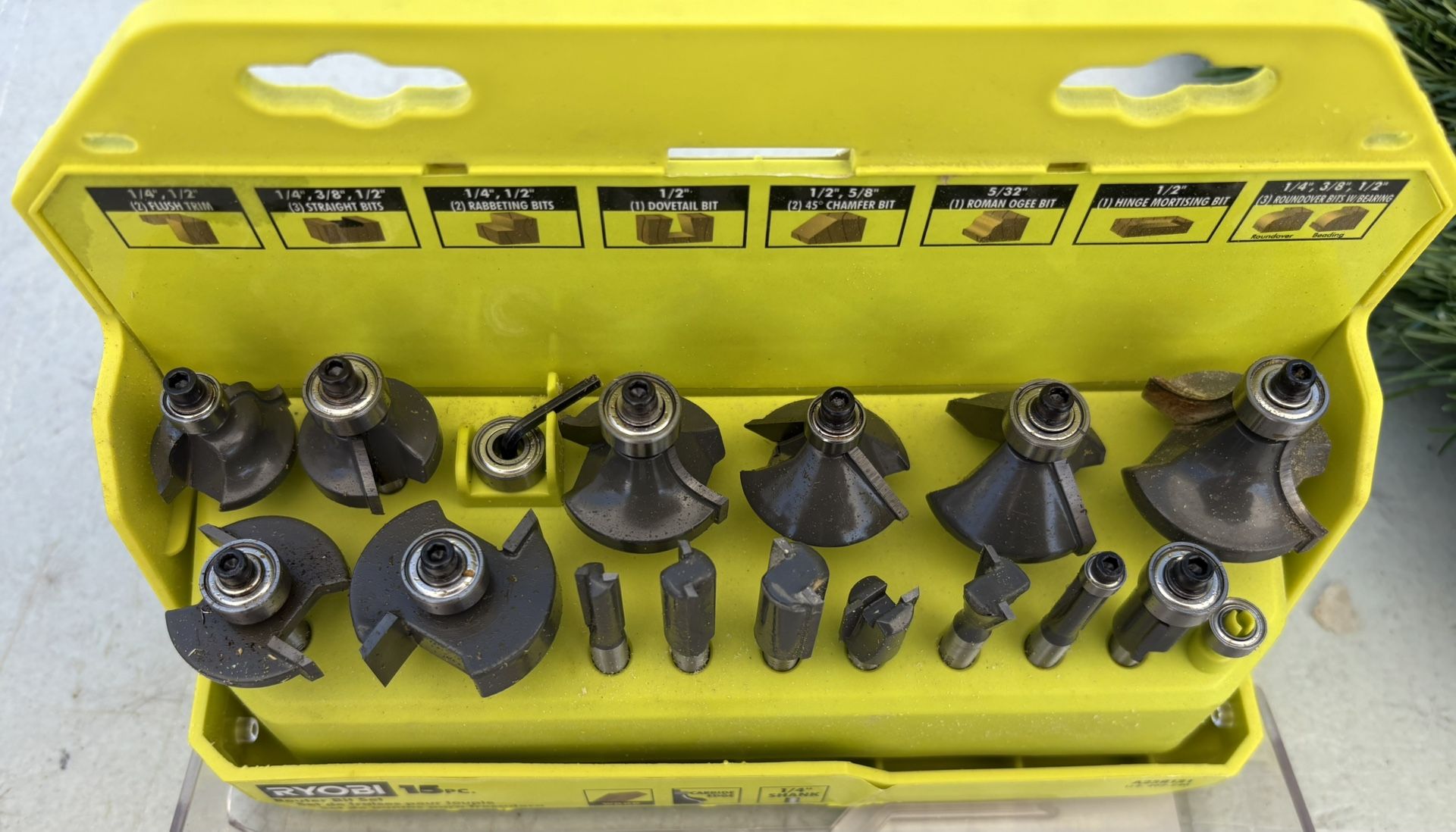 RYOBI Router Bit Set 15 Pc