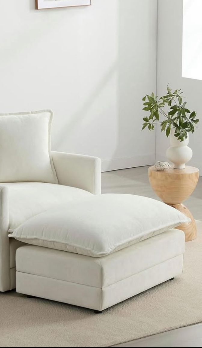 Chenille Ottoman New In Box