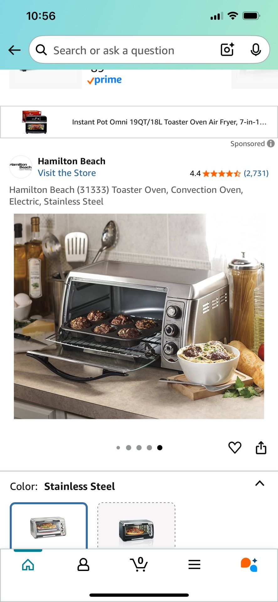 Toaster , convection oven