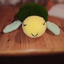 Handmade Crocheted "Sleeping" Daddy Sea Turtle