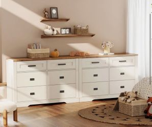 Gracie Oaks Dresser For Bedroom With 6 Drawers, Mid Century Modern Closet Storage Organizer