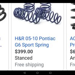 Pontiac G6 H&R Lowering Springs NEW!!!!