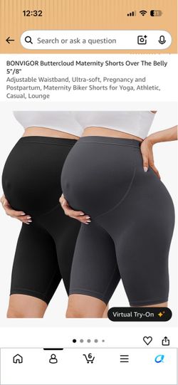 Maternity Shorts Over The Belly 5"/8" new Medium