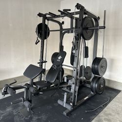  Smith Machine SM1001/FID Adj Bench/Gym Equipment/Fitness/Squat Rack/‼️⭕️WEIGHTS AND OLYMPIC BARBELL SOLD INDIVIDUALLY ⭕️‼️FREE  DELIVERY🚚 