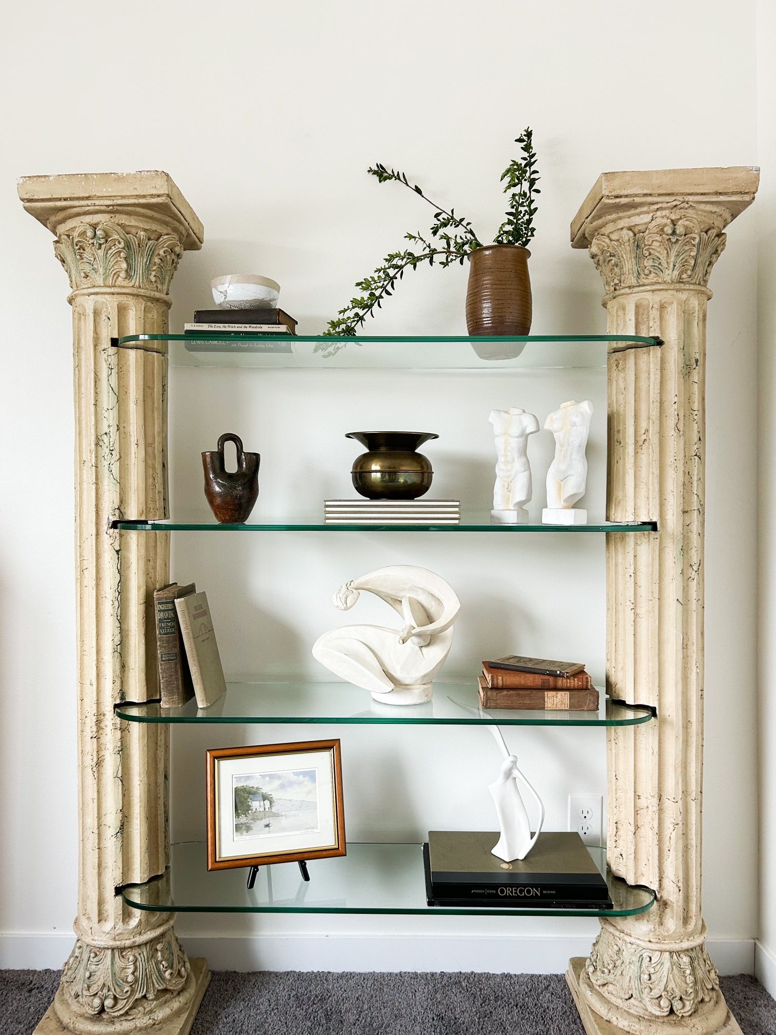Vintage Greek Or Roman Pillar Bookshelf