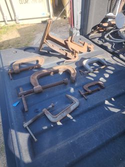 Variety size of C clamps