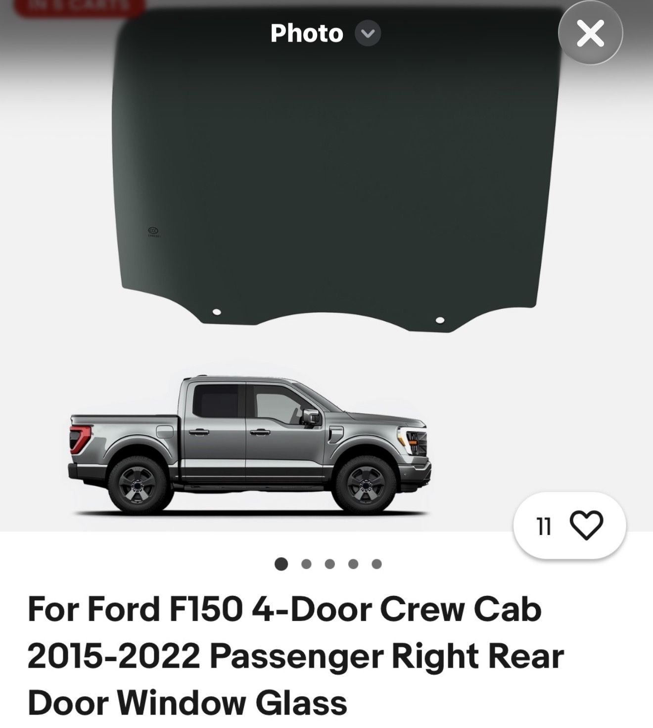 F150 Glass window