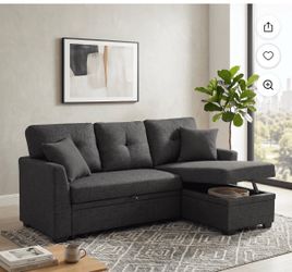 Dark grey couch