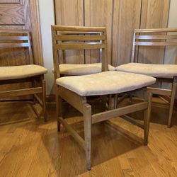 Set Of 4 Mid Century Danish Teak Dining Chairs