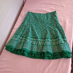 Apt. 9 Green Patterned  Skirt Sz. 10