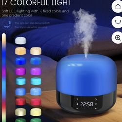 Sejoy Essential Oil Diffuser, 400ml Aroma Diffuser, Aromatherapy Fragrant Oil, Cool Mist Humidifier for Large Room Home Office, 17 Colors Lighting, Ti