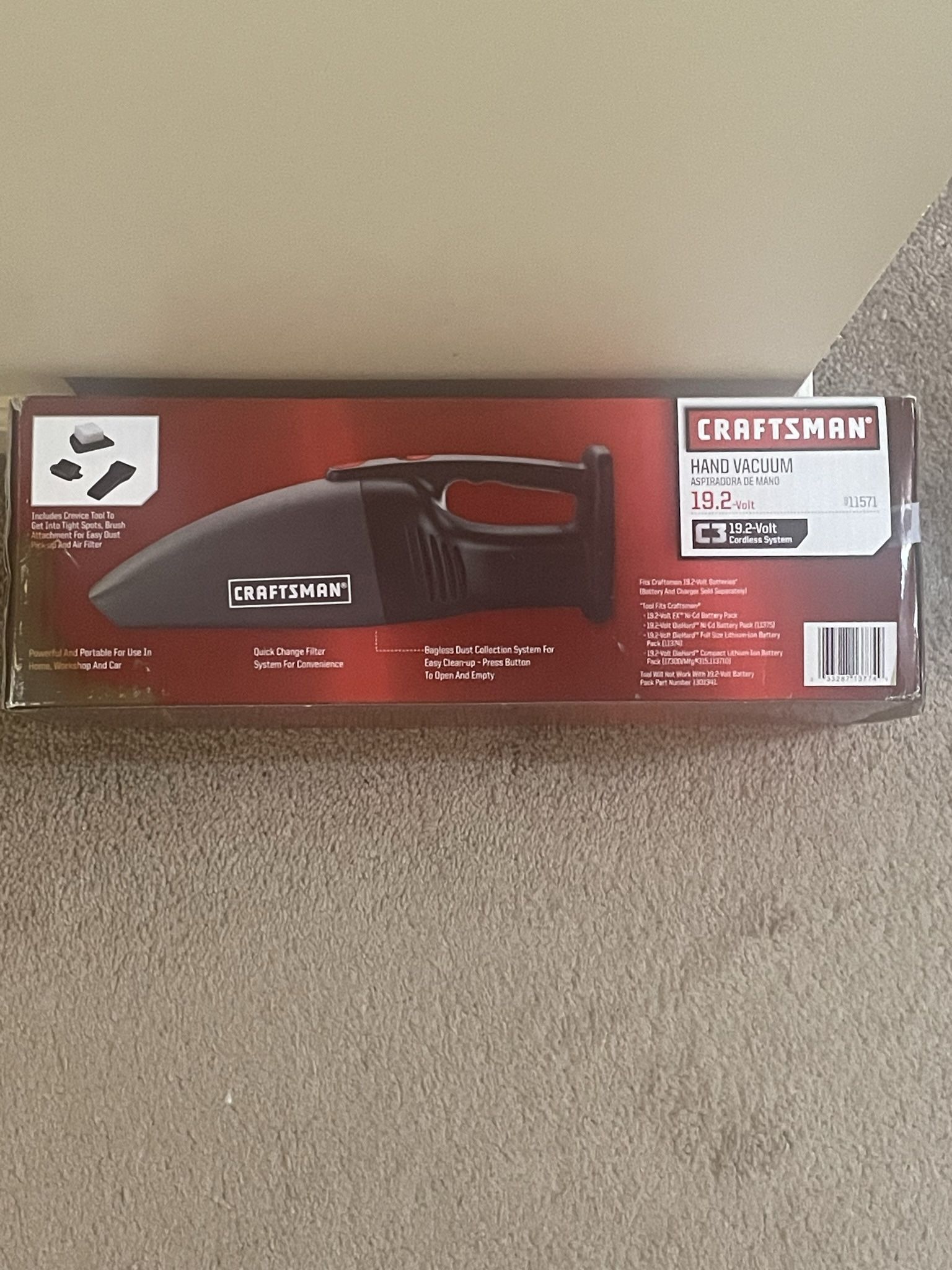 Craftsman Hand Held Vacuum  19.2 Volt