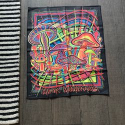 Neon Mushroom Tapestry
