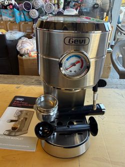 Gevi Commercial Espresso and Coffee Makers, Professional 20 Bar Espresso Maker with Milk Frother, Stainless Steel Expresso Coffee Machines for Home, C