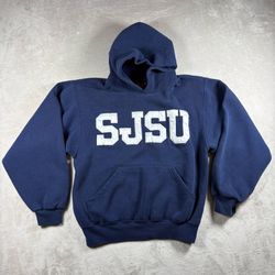 Vintage San Jose State Hoodie Sweatshirt Women’s Small Blue SJSU Made USA #1332
