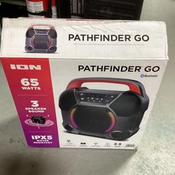 ION Pathfinder Go All-Weather Portable Bluetooth Speaker Water Resistant New