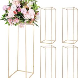 New Set Of 5 Gold Wedding/ Party  Flower Stands READ DESCRIPTION 