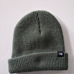 The North Face Olive Ribbed Knit Beanie Unisex Winter Hat