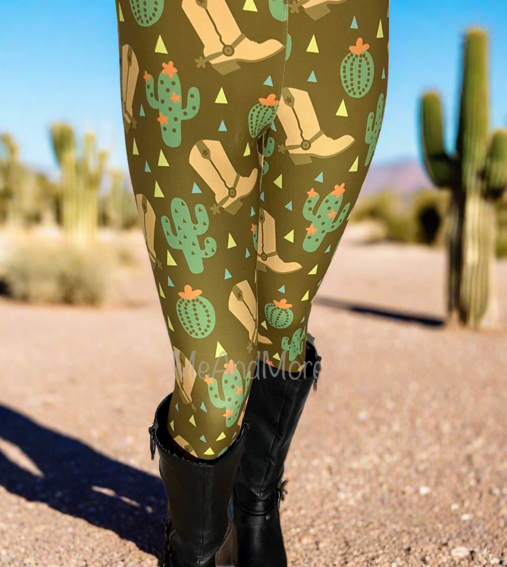 NEW Womens Western Boots Leggings Soft as Lularoe Sizes OS/TC/TC2 