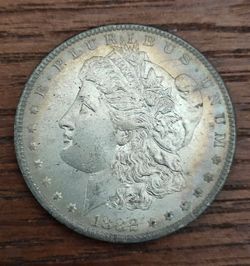 US Morgan Dollar  - 1882-0 Grade AU-55